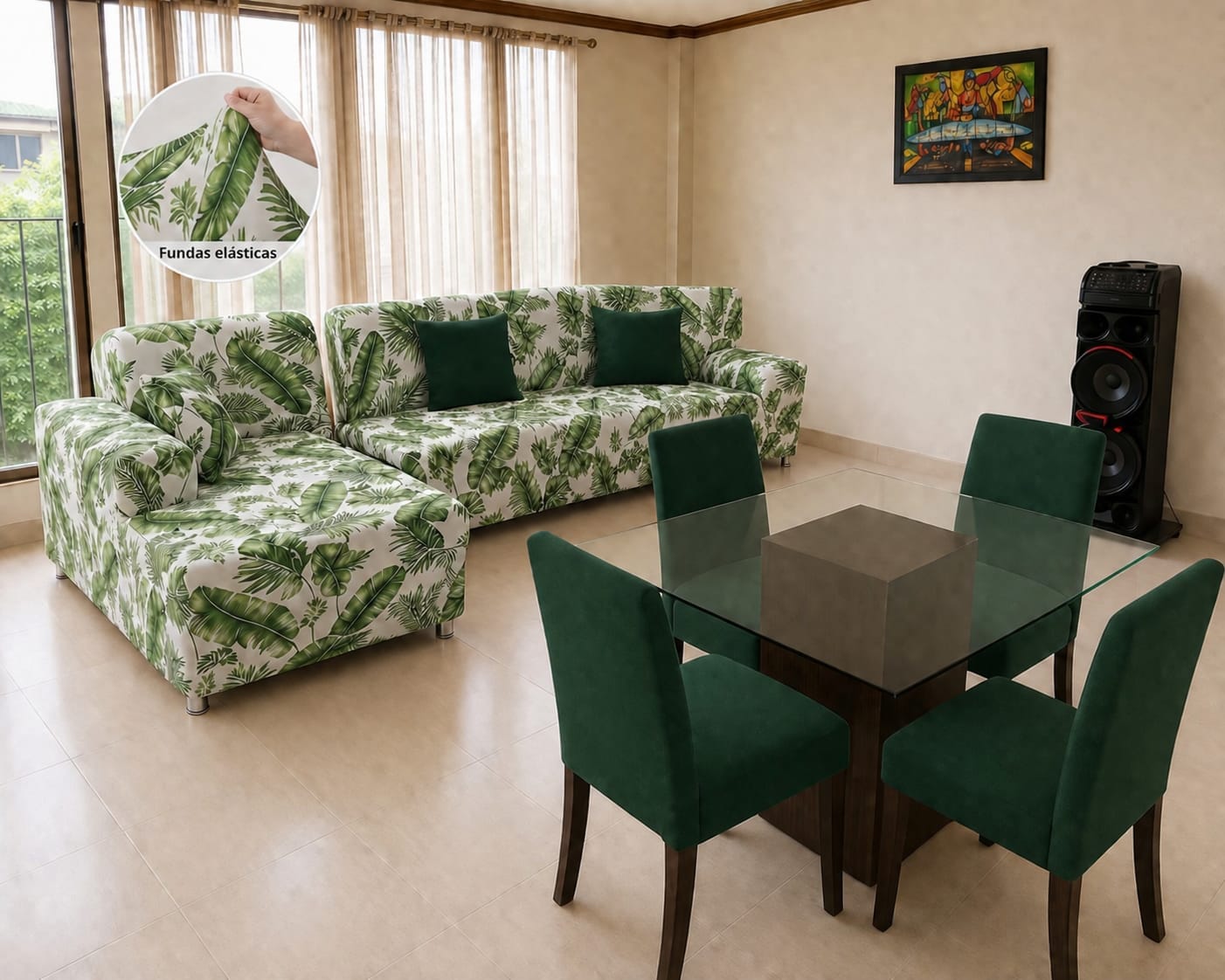 Combo de sala L2 y sillas de comedor