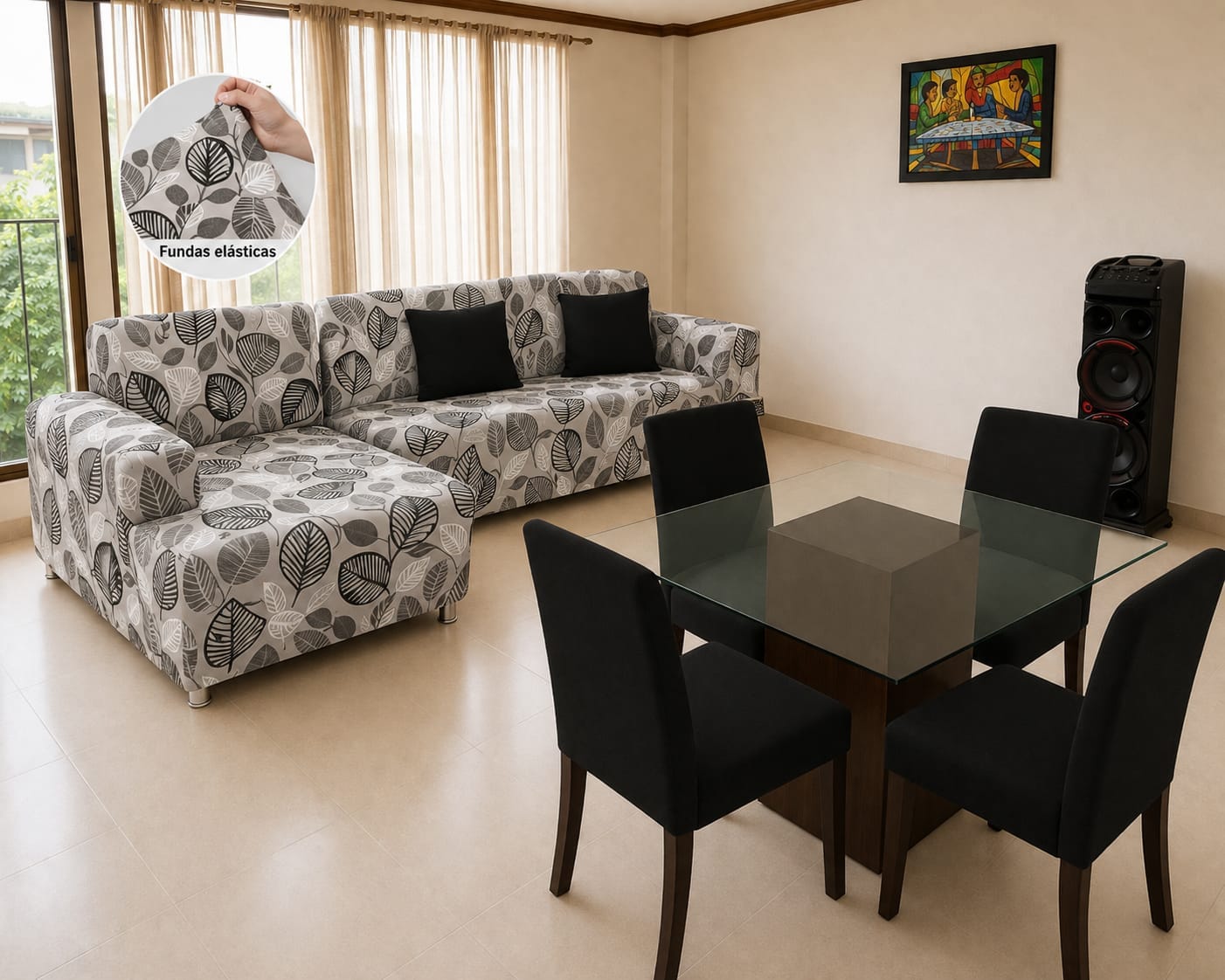 Combo de sala (L2 o L3) sillas de comedor