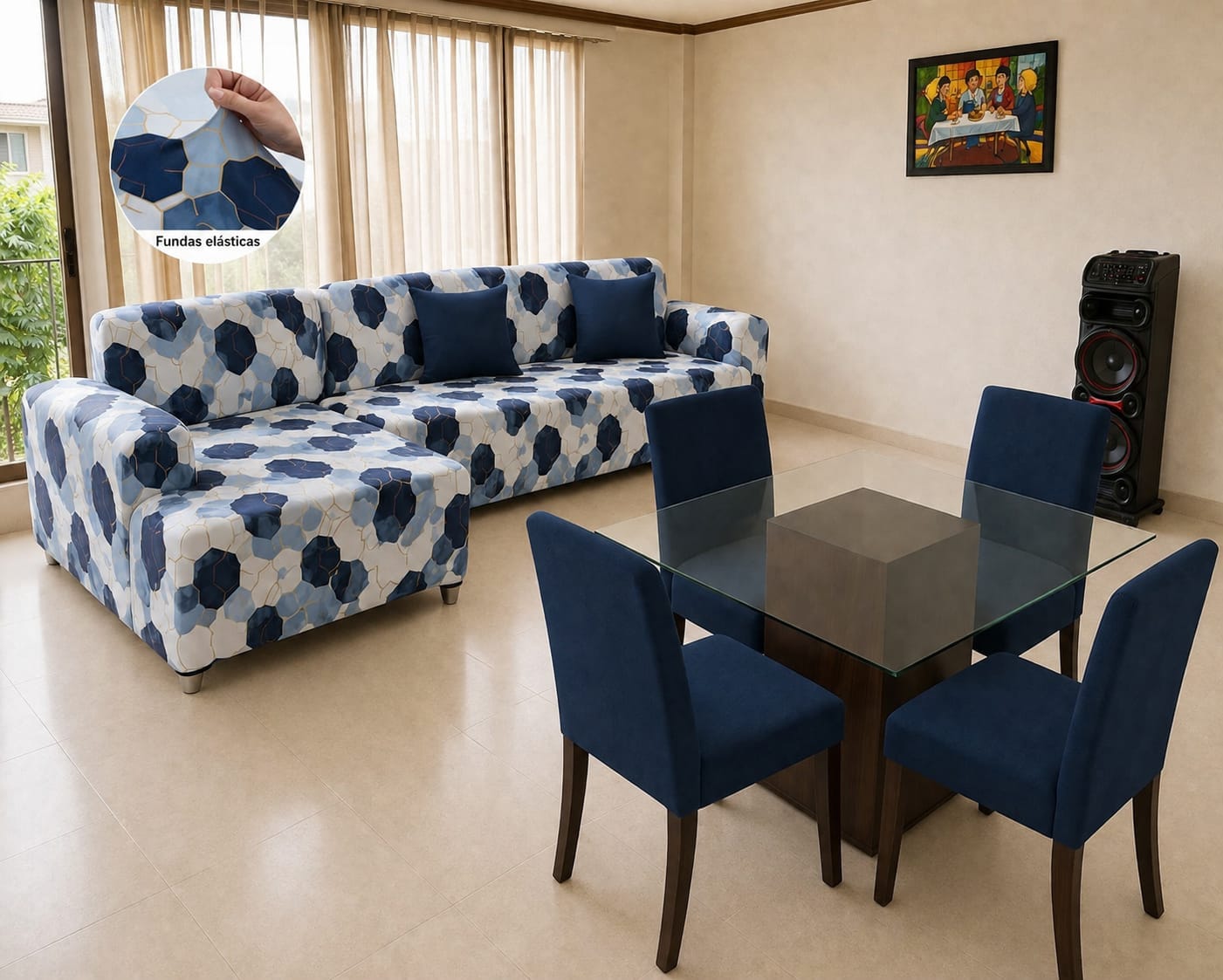 Combo de sala (L2 o L3) sillas de comedor