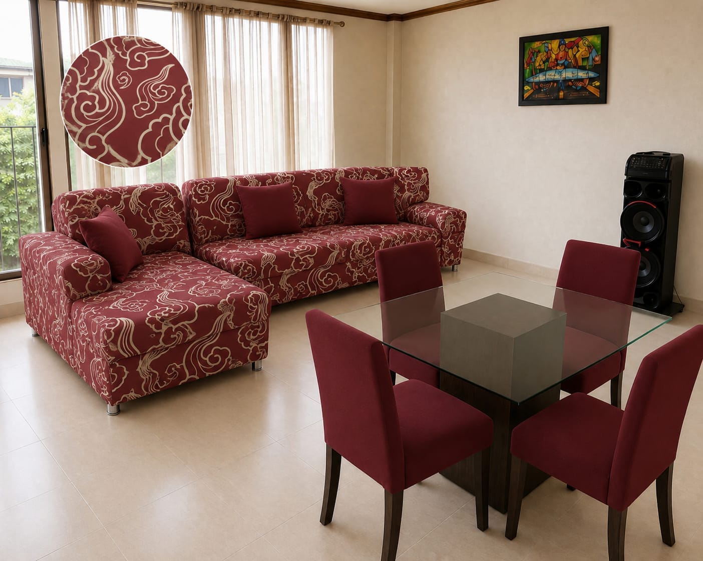 Combo de sala (L2 o L3) sillas de comedor