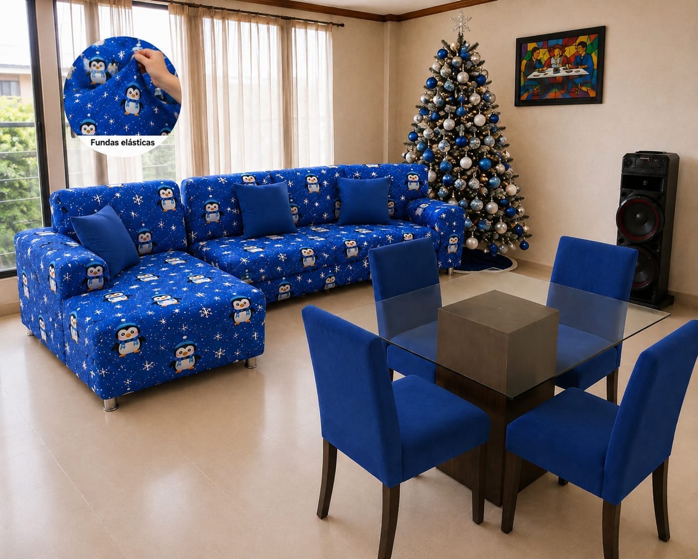Combo de sala (L2 o L3) sillas de comedor