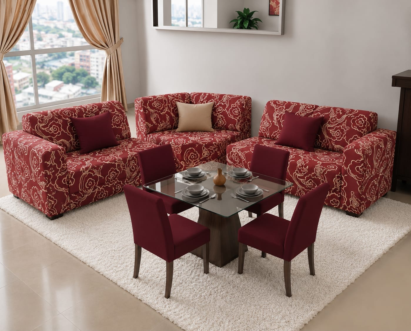 Combo de sala (L2 o L3) sillas de comedor