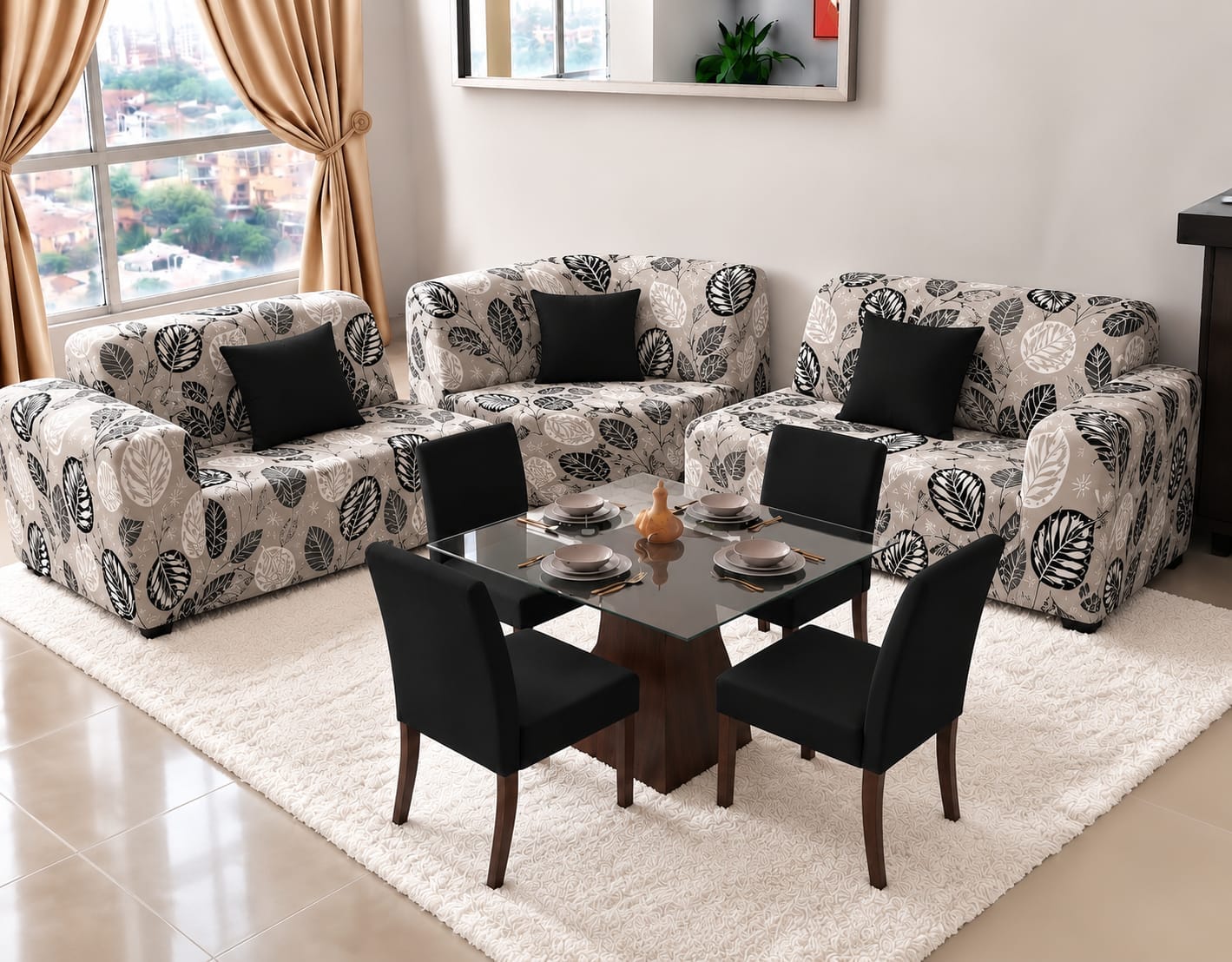 Combo de sala (L2 o L3) sillas de comedor