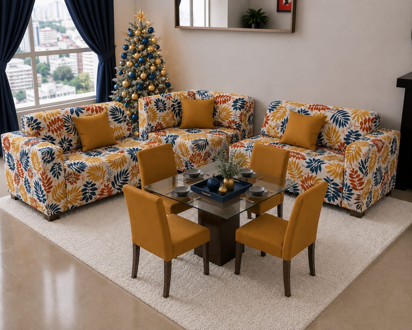 Combo de sala (L2 o L3) sillas de comedor