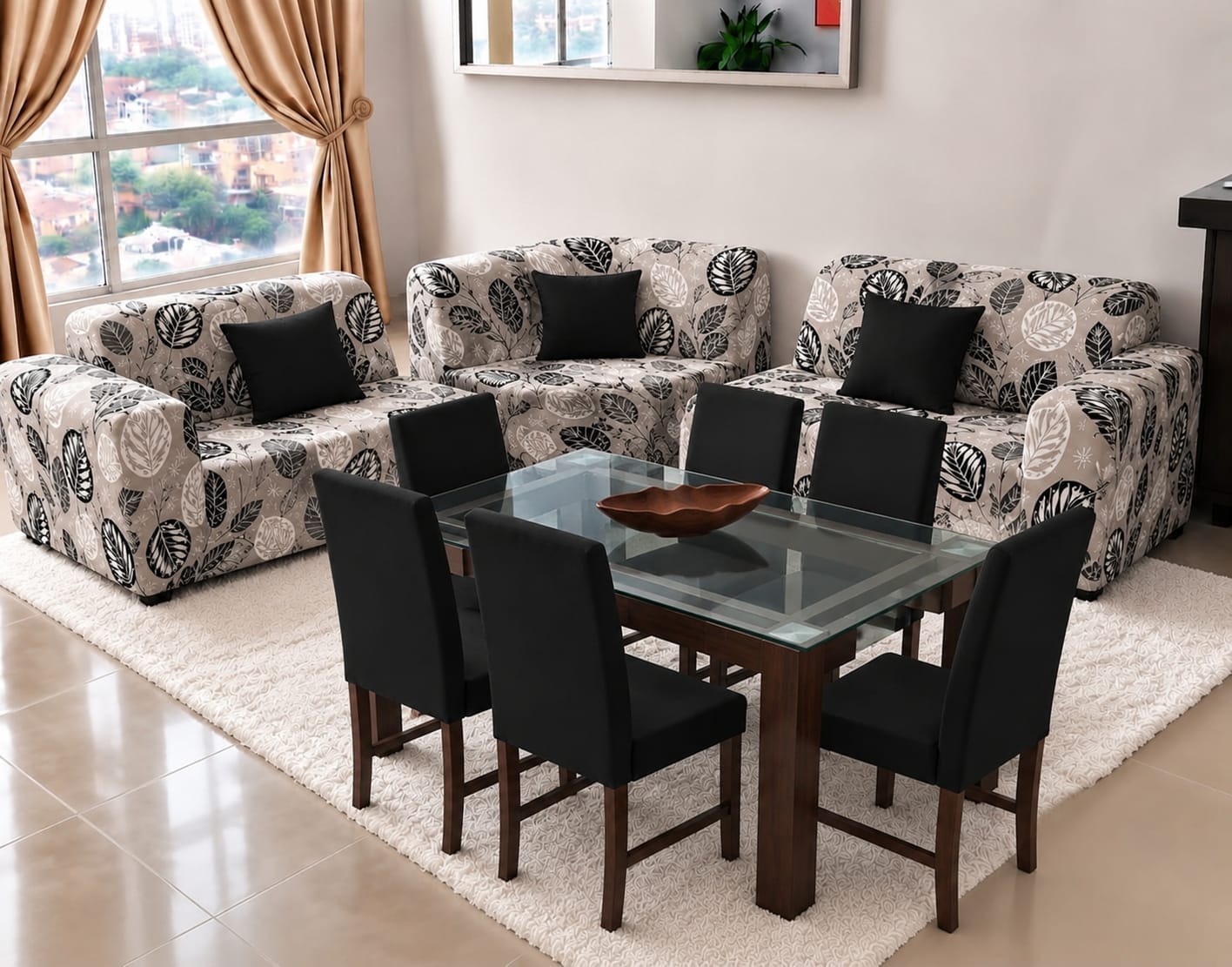 Combo de sala (L2 o L3) sillas de comedor