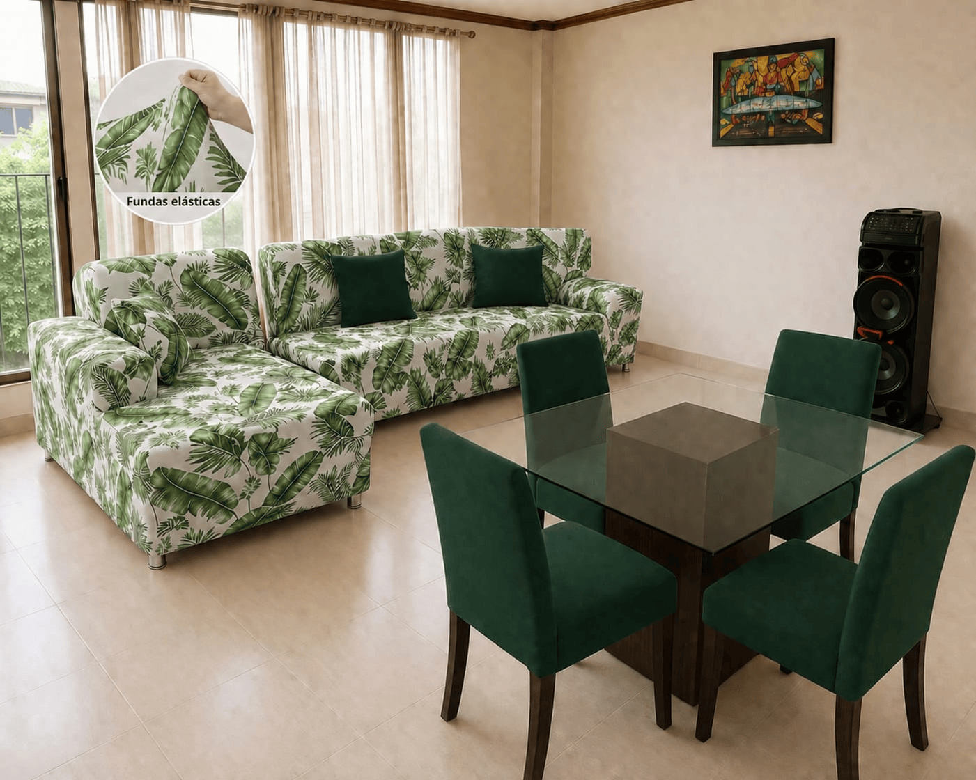 Combo de sala L2 y sillas de comedor